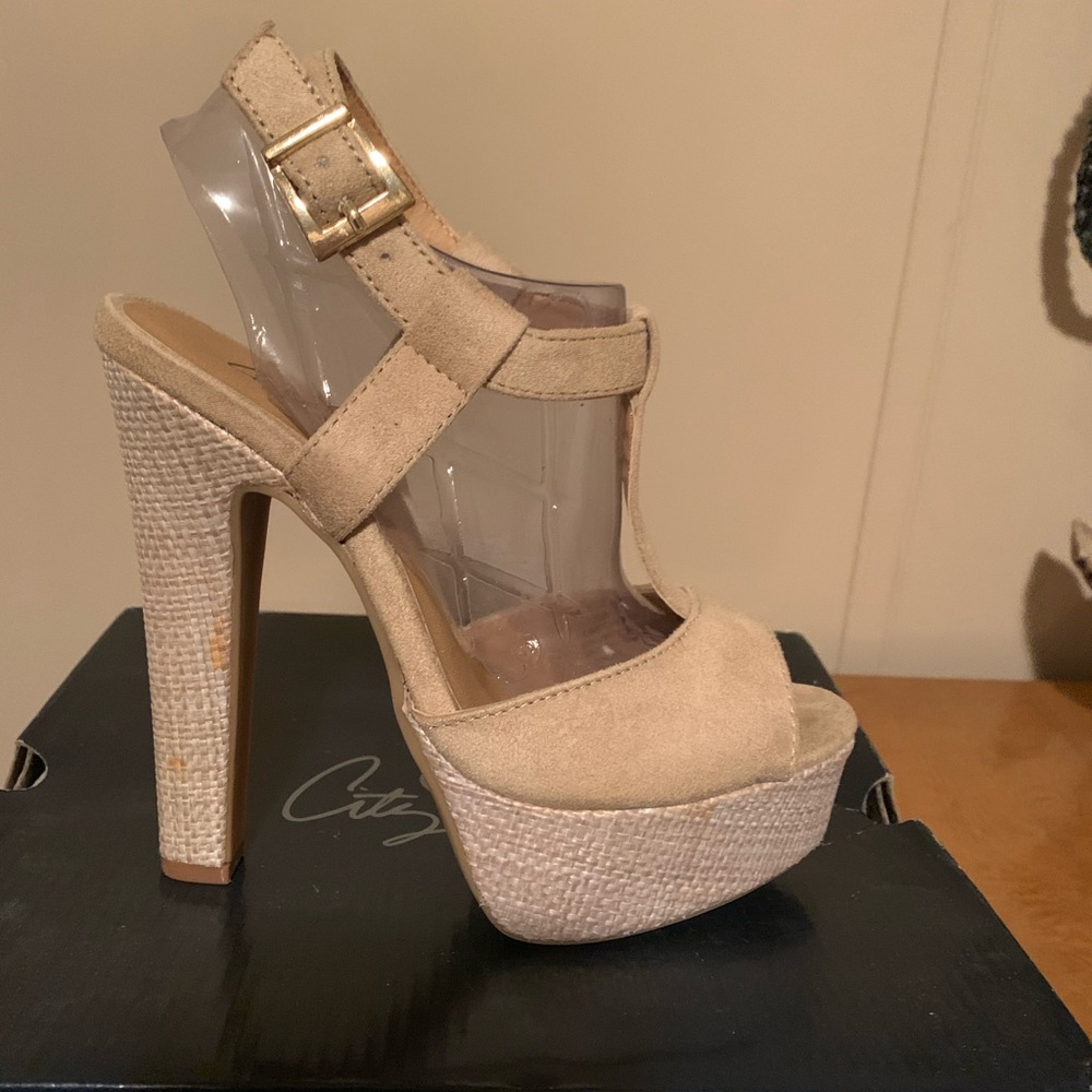 Tan high heel Sandler’s